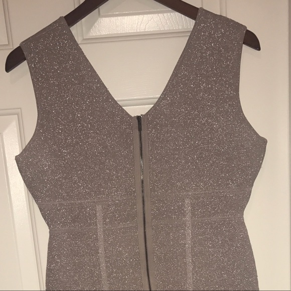 BCBGMaxAzria Body Con Ribel Dress with Lurex - Picture 8 of 8