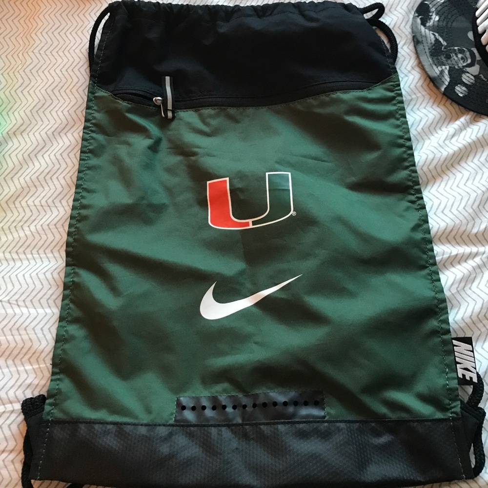 University of Miami drawstring Nike bag