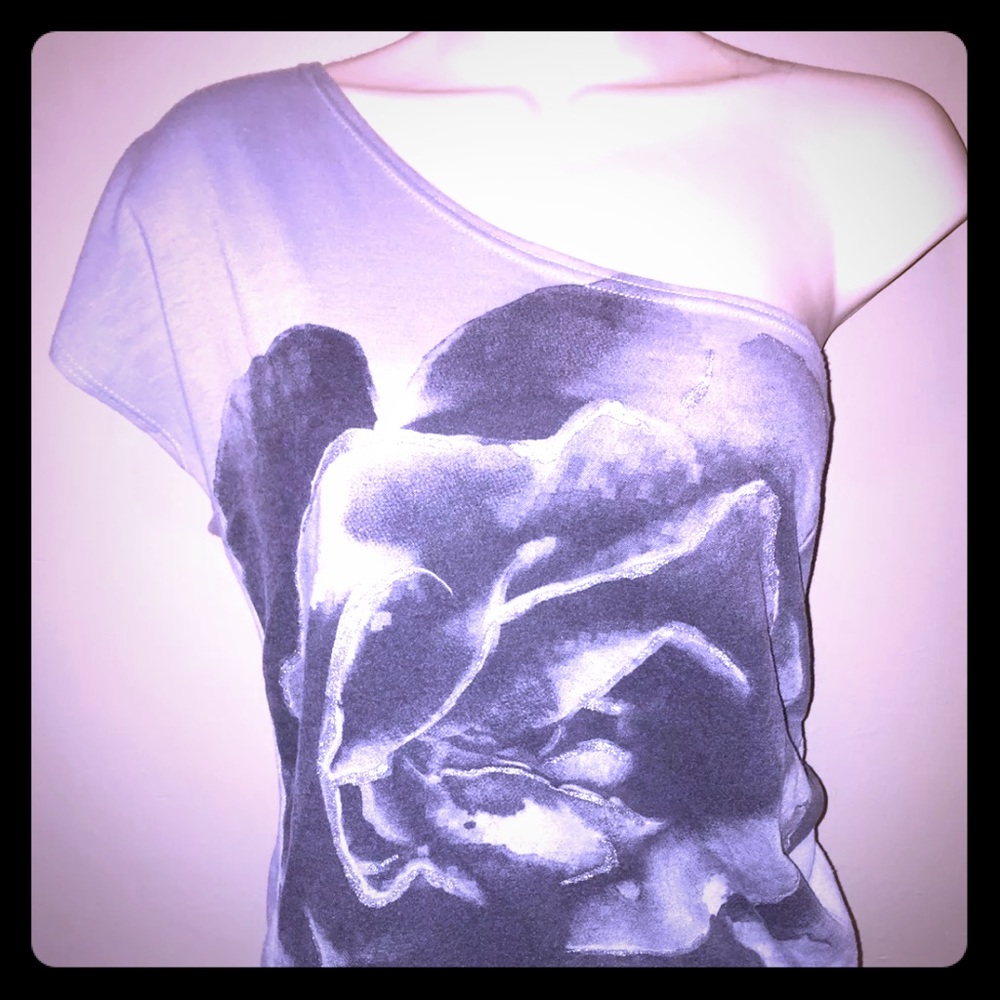 🎉HOST PICK🎉 Gray Floral Print Top, Size XL