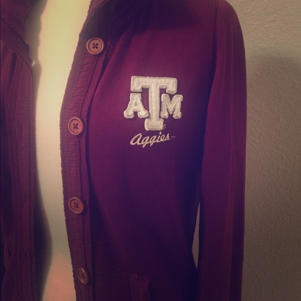 Texas A & M Button down Vintage style Sweatshirt