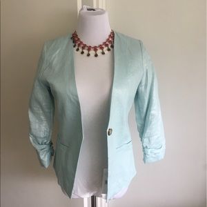 Metallic Linen Blazer