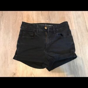 Black America eagle shorts high rise shortie