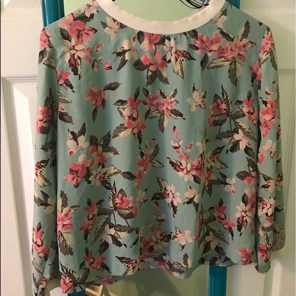 Forever 21 Floral Chiffon Blouse