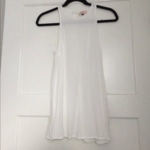 White long tank with back slit