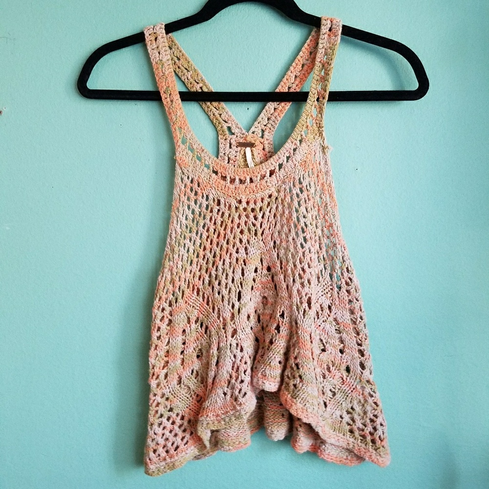 Free People Knit Crochet Top