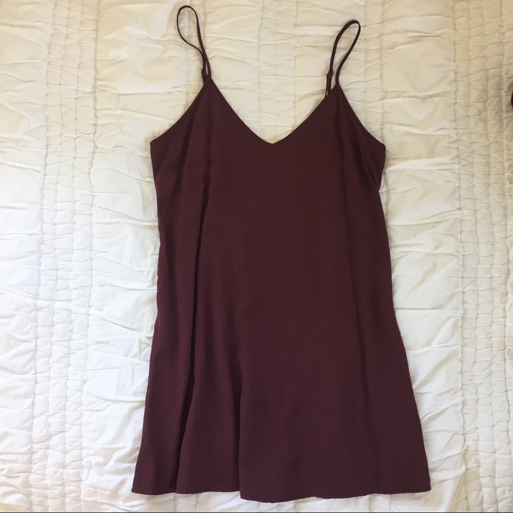 Abercrombie maroon slip dress