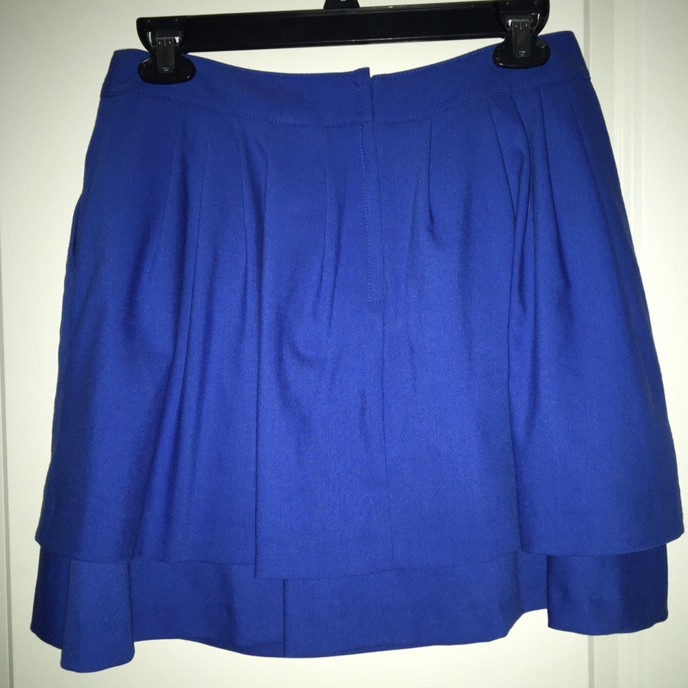 Colbalt Blue Ruffle Mini Skirt - Picture 2 of 3