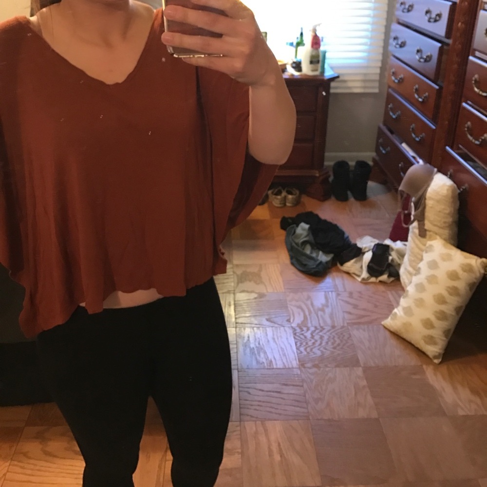 Rusty orange crop top