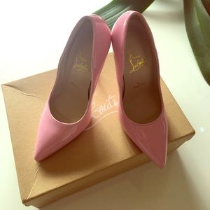 Pink patent leather heels from CL