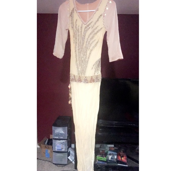 Light peach with beads gown - Picture 1 of 1