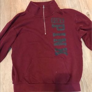 Pink quarter zip