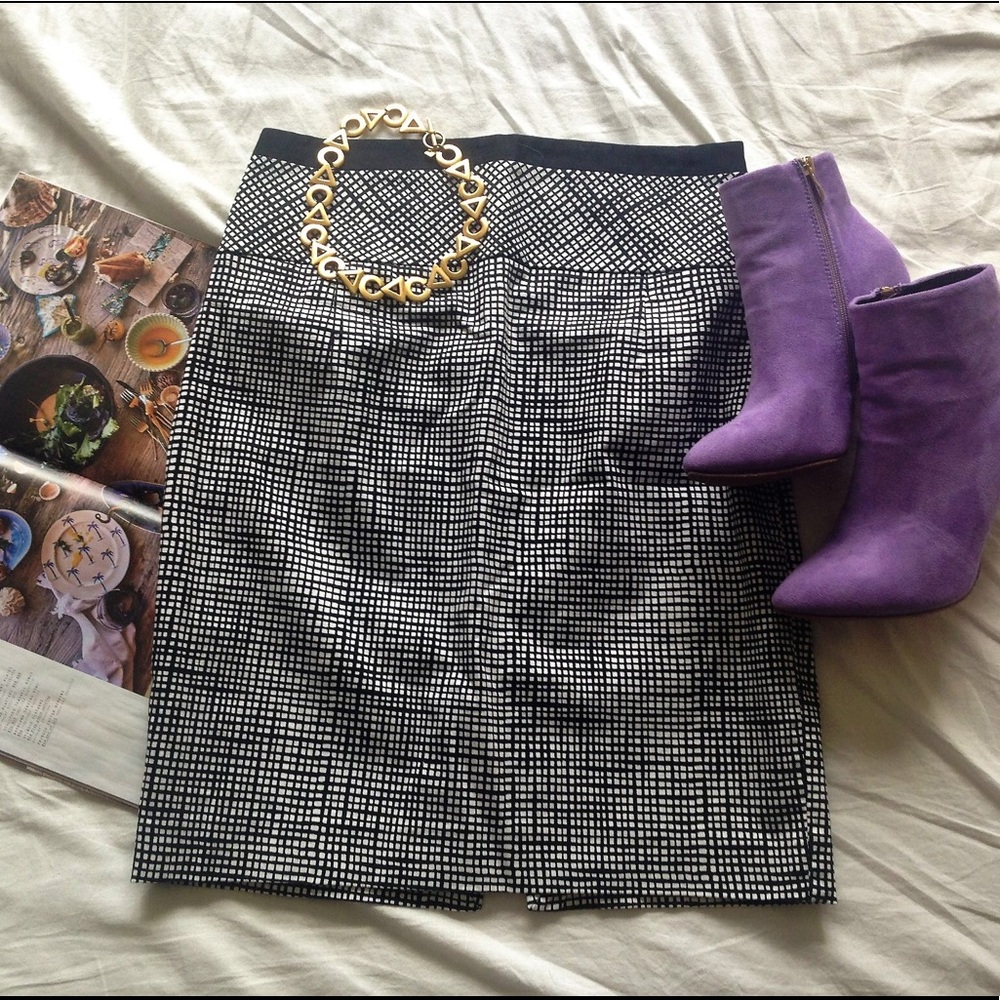 Express Checked Pencil Skirt 4