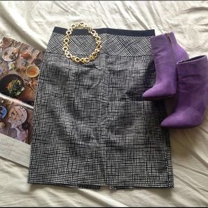 Express Checked Pencil Skirt 4
