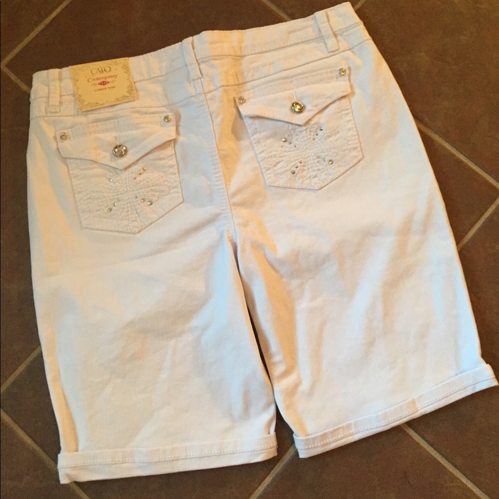 NWT Cato White Denim Shorts 14 Juniors