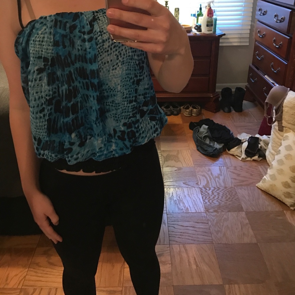Blue and Black Printed tank