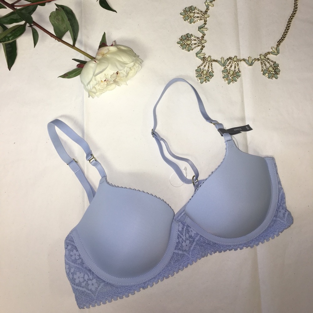 Aerie Harper lace longline push-up bra