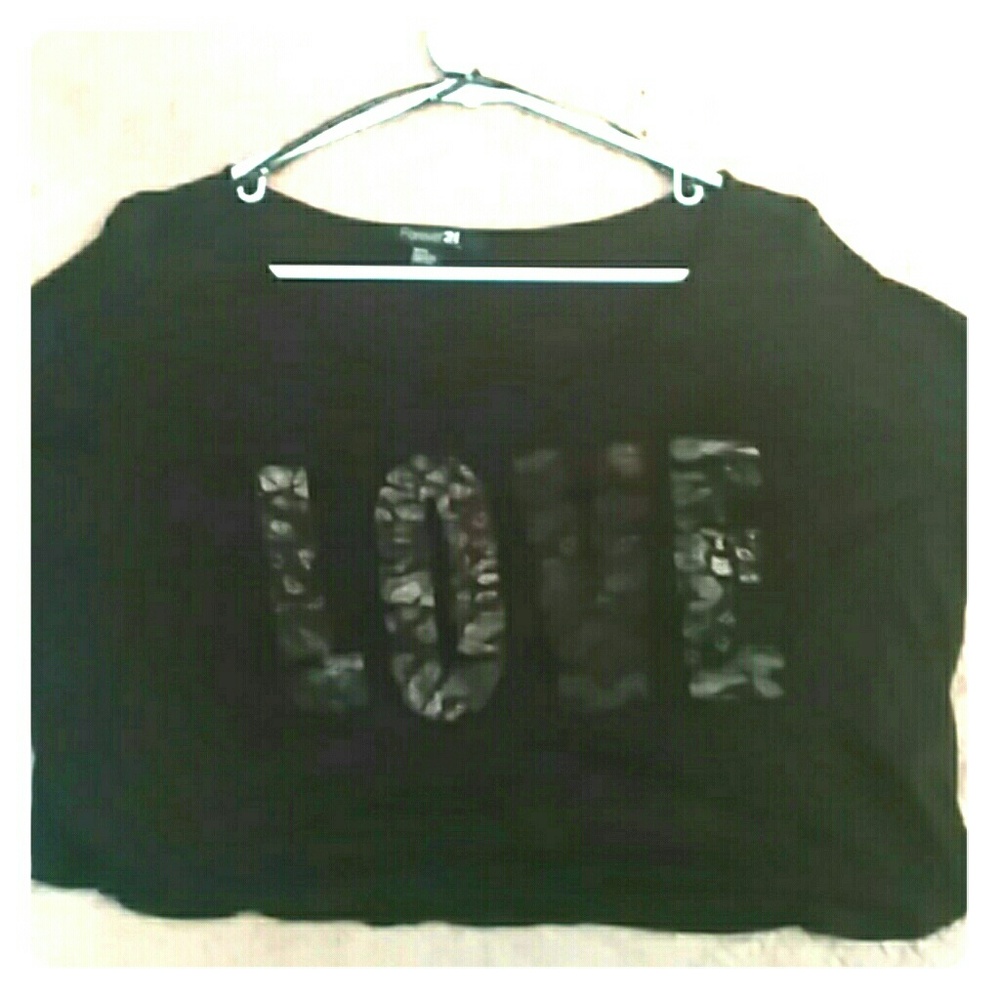 Forever 21 Black Crop Top
