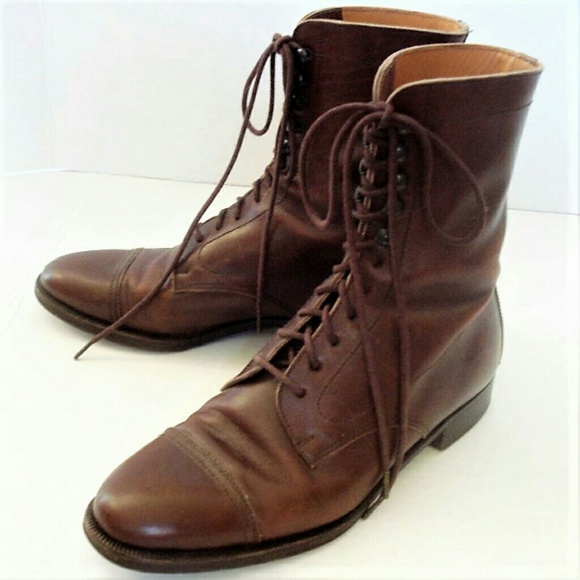 ON HOLD***VTG Ralph Lauren lace-up granny boots - Picture 2 of 7