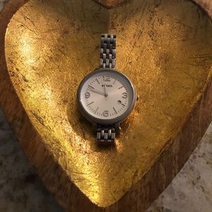 Silver Fossil Watch