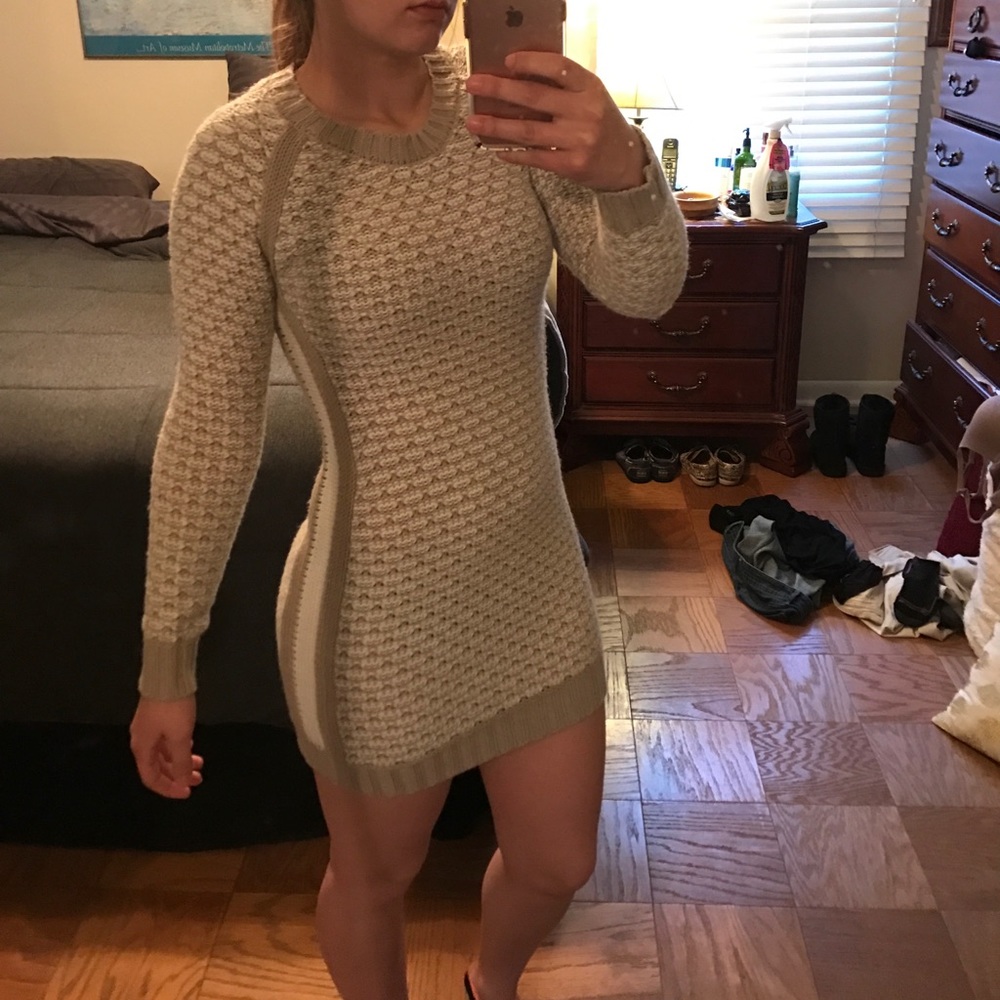 Flattering Knit Sweater Dress
