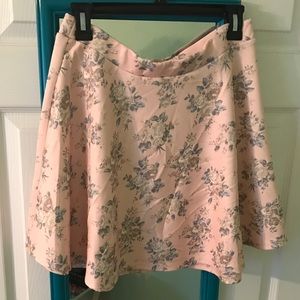 Forever 21 Floral Skater Skirt