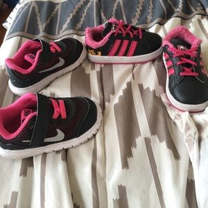 2 pair of toddler sneakers