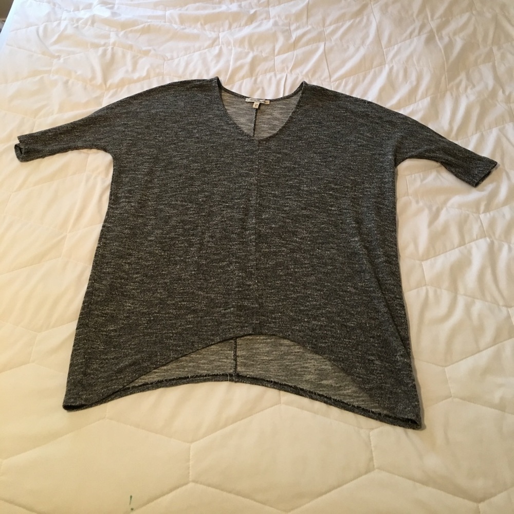 Slouchy black, white and grey shirt