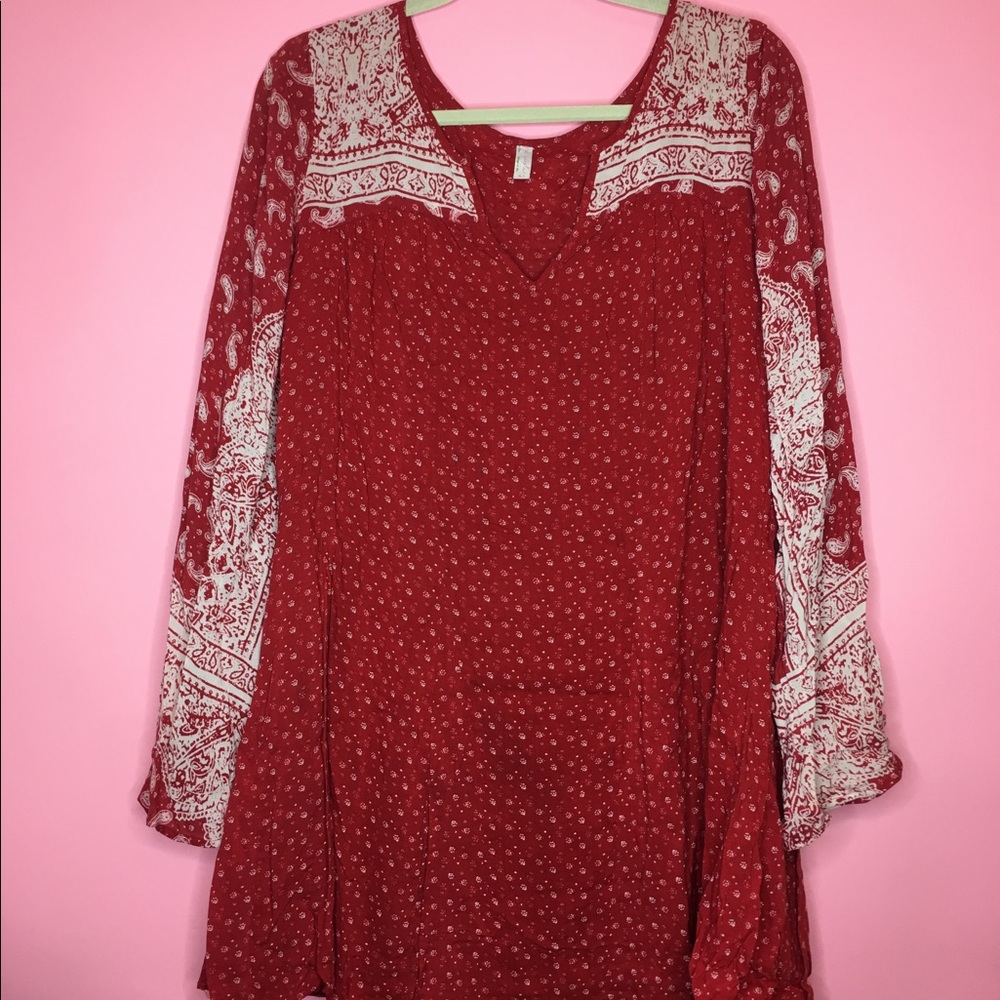 Free People red Tunic/dress