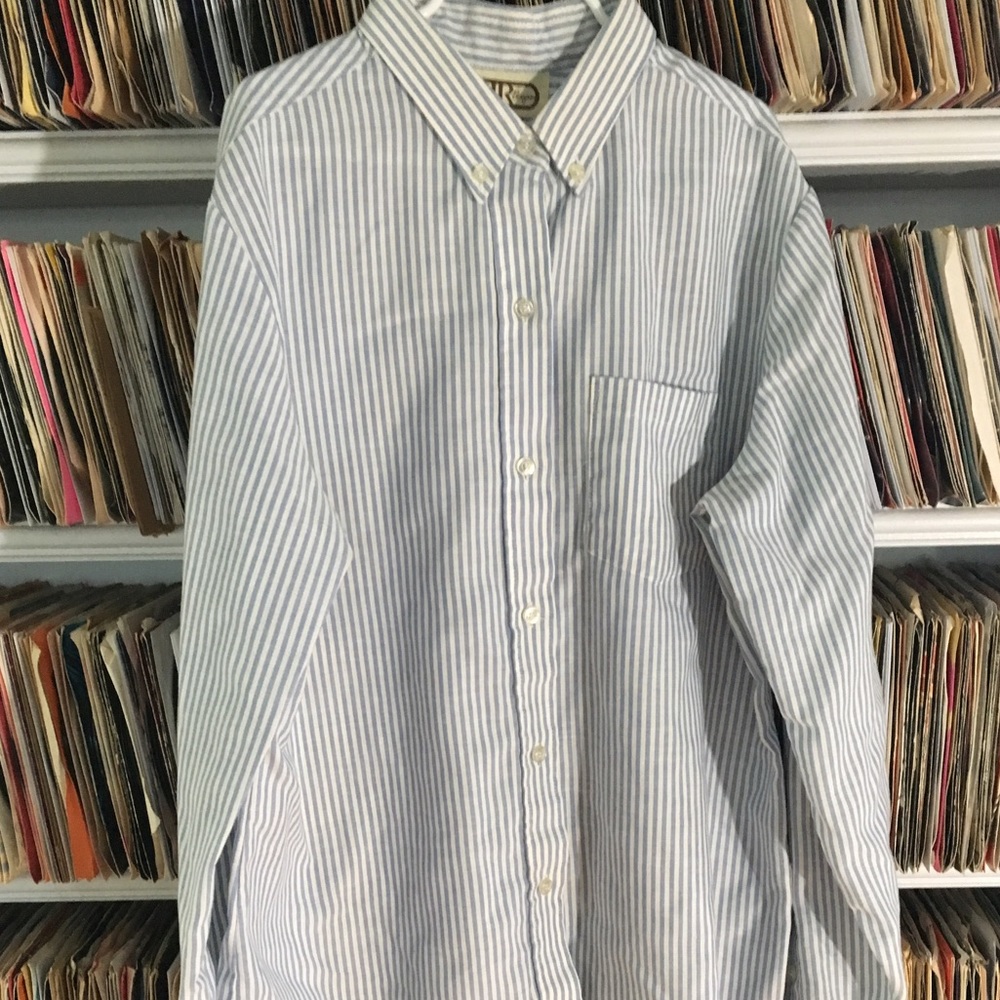 Vintage Sears JR Bazar striped oxford shirt