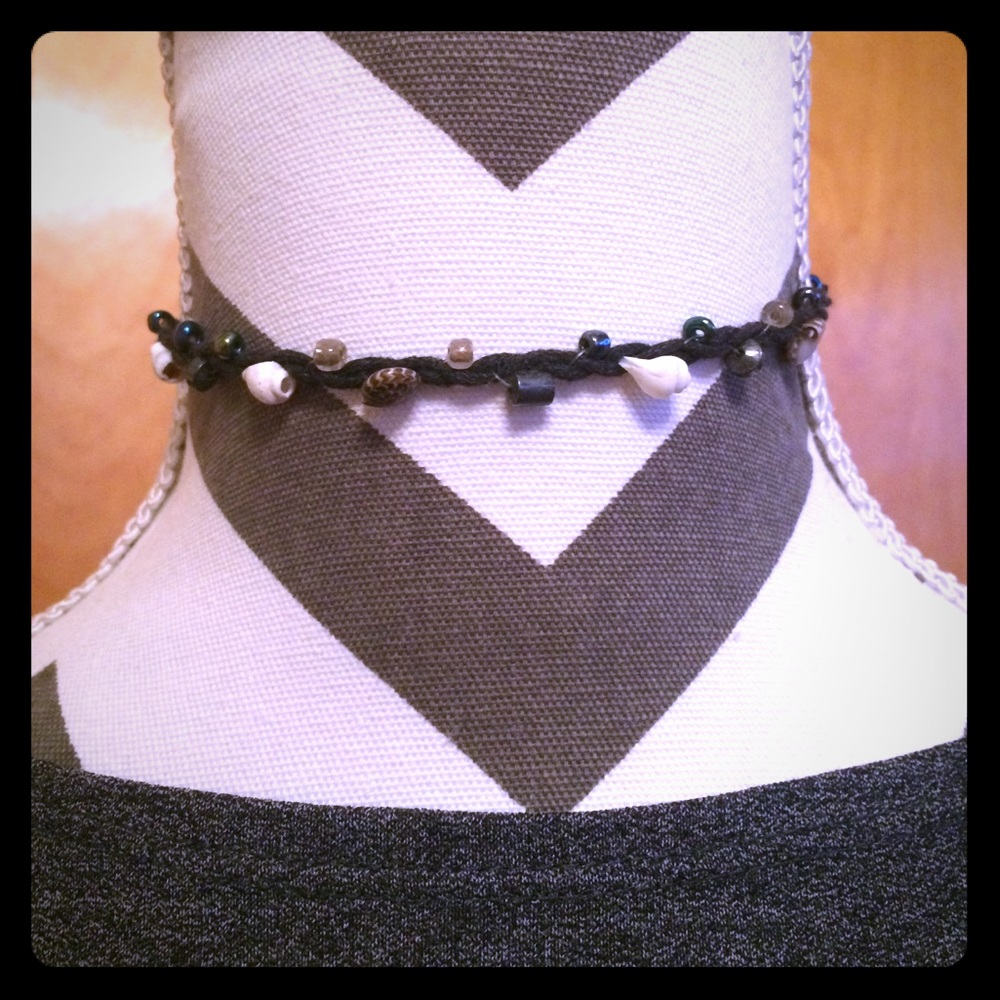 Beach Beaded Black Choker