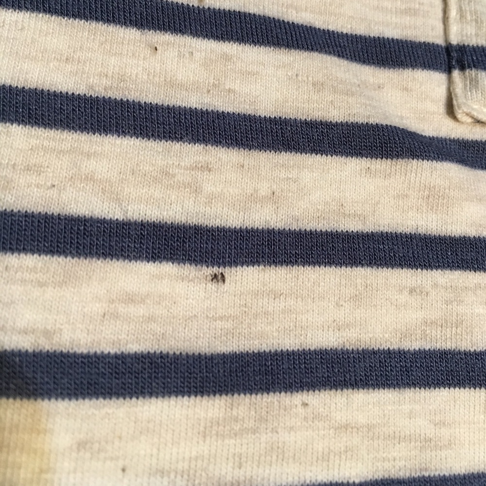 Blue and cream short sleeve Hi-lo - Picture 3 of 3