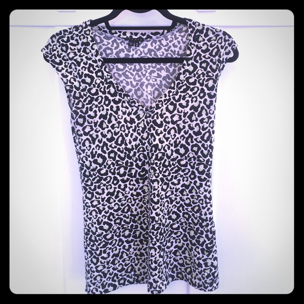 Theory leopard print shirt