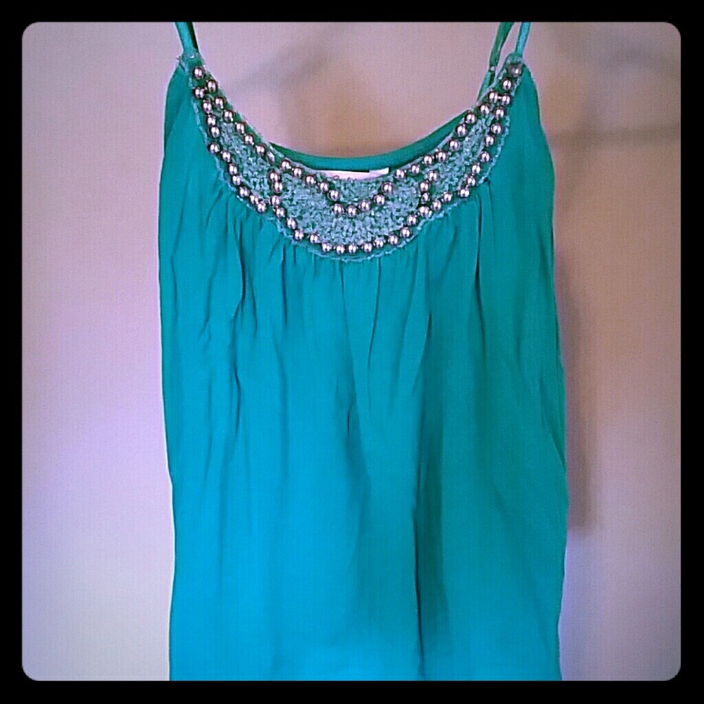 Gorgeous teal, dressy camisole