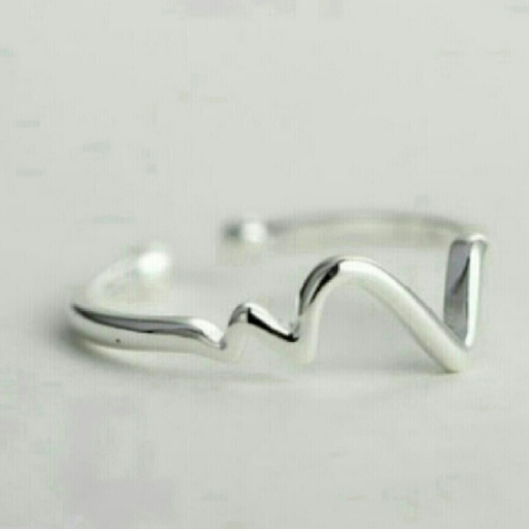 New 925 Sterling Silver Zig Zag Midi Knuckle Ring - Picture 2 of 7