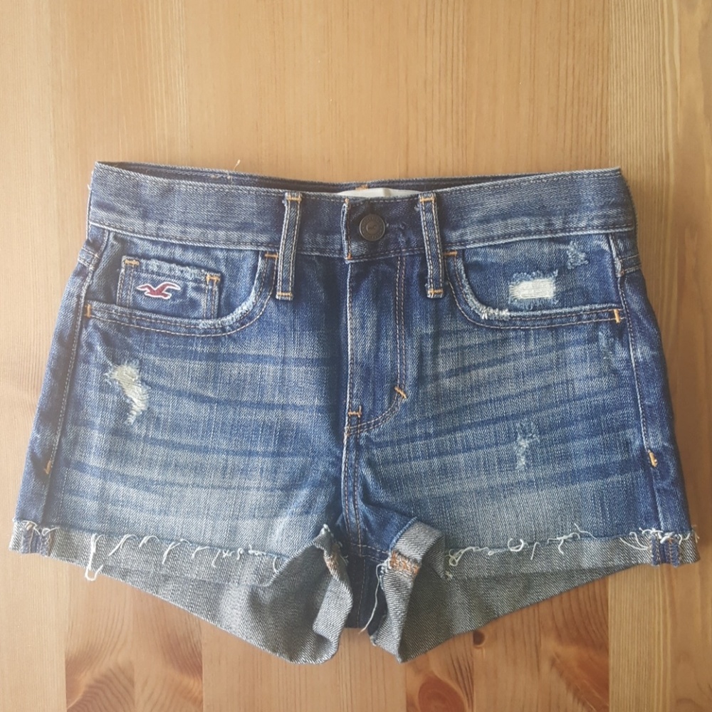 High waisted denim shorts