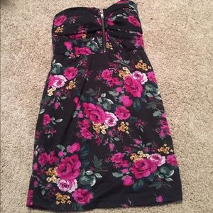 Floral tube top dress