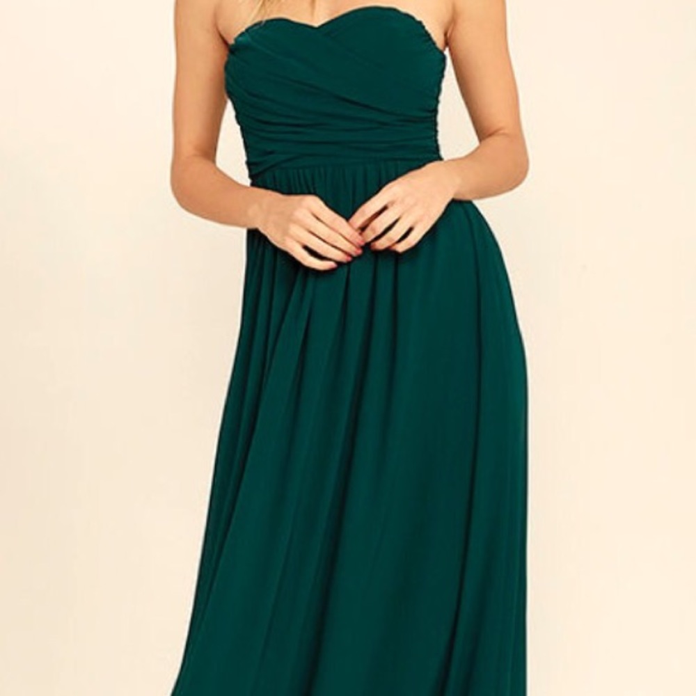 Long Formal/Prom Sweetheart Green Dress
