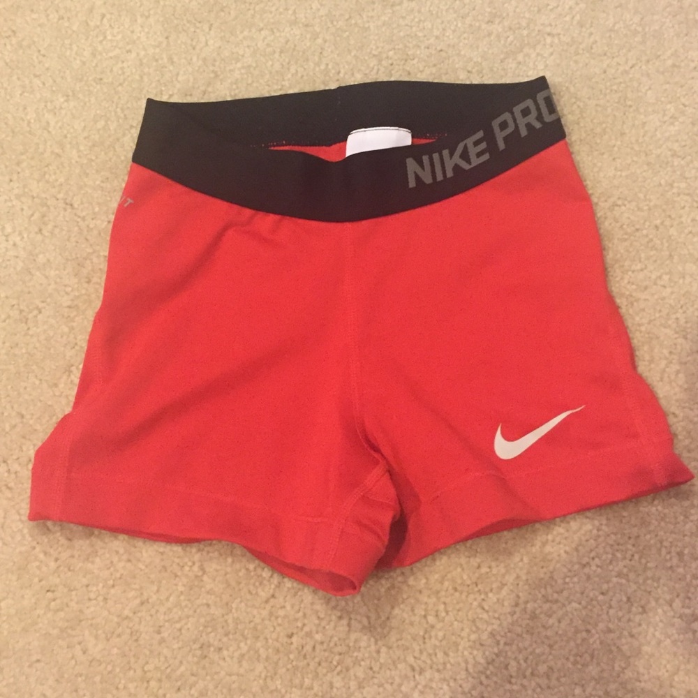 Red Nike Pro Shorts