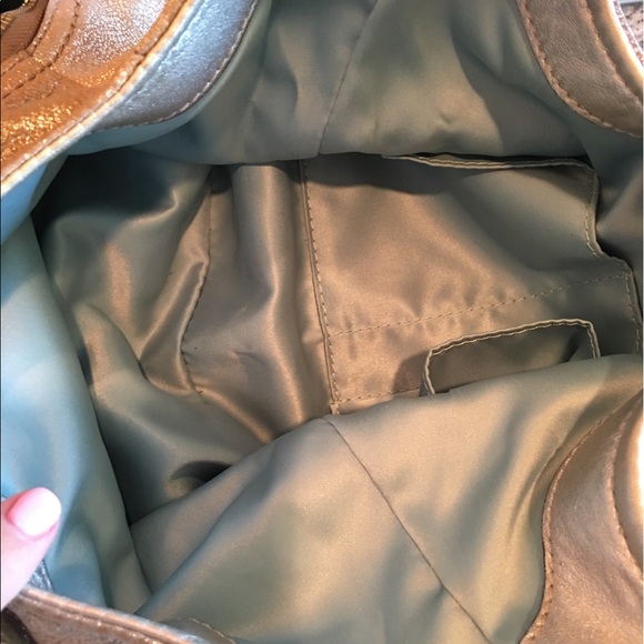 Gold Metallic Coach Handbag - Picture 7 of 8