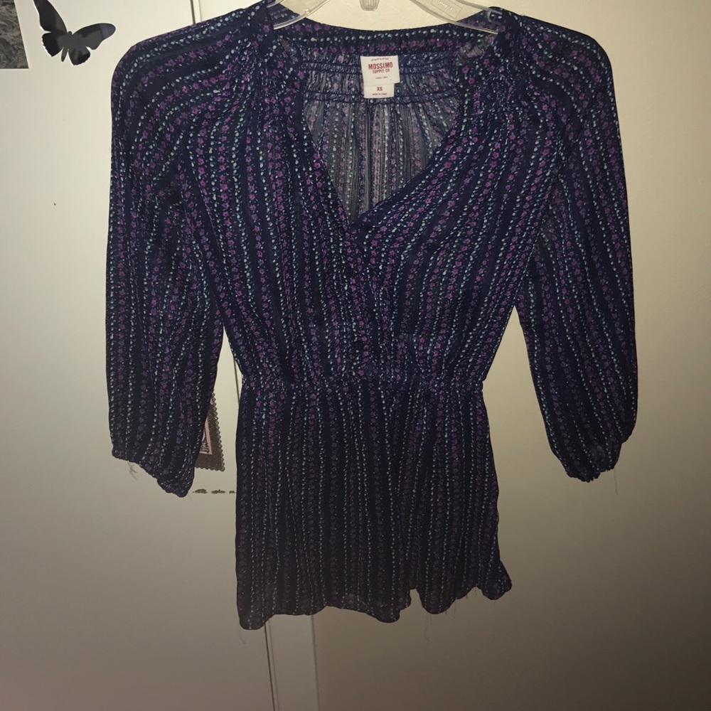 patterned tunic.