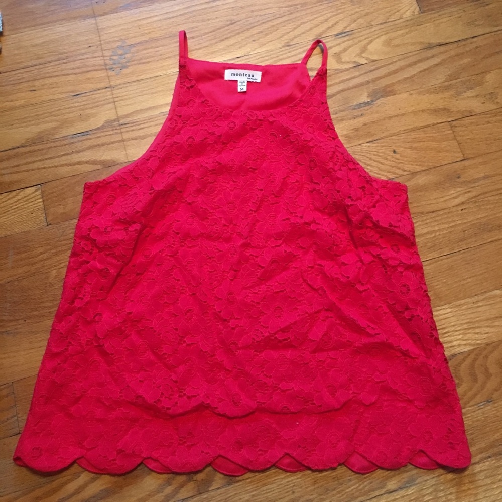 cute lace floral tank