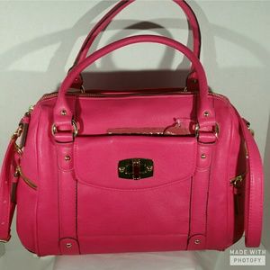 Merona So Pink Satchel Faux Leather Handbag
