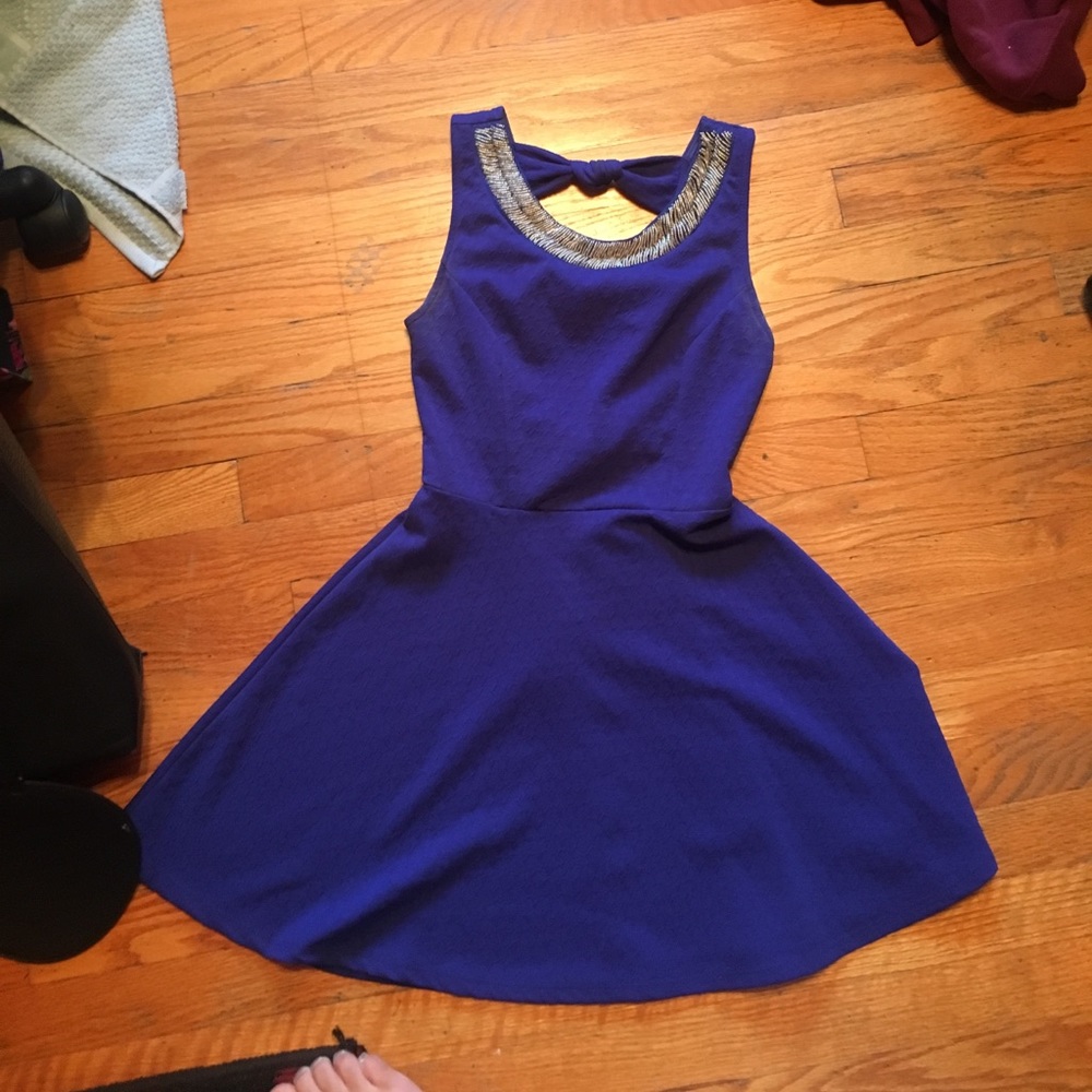 Blue skater dress