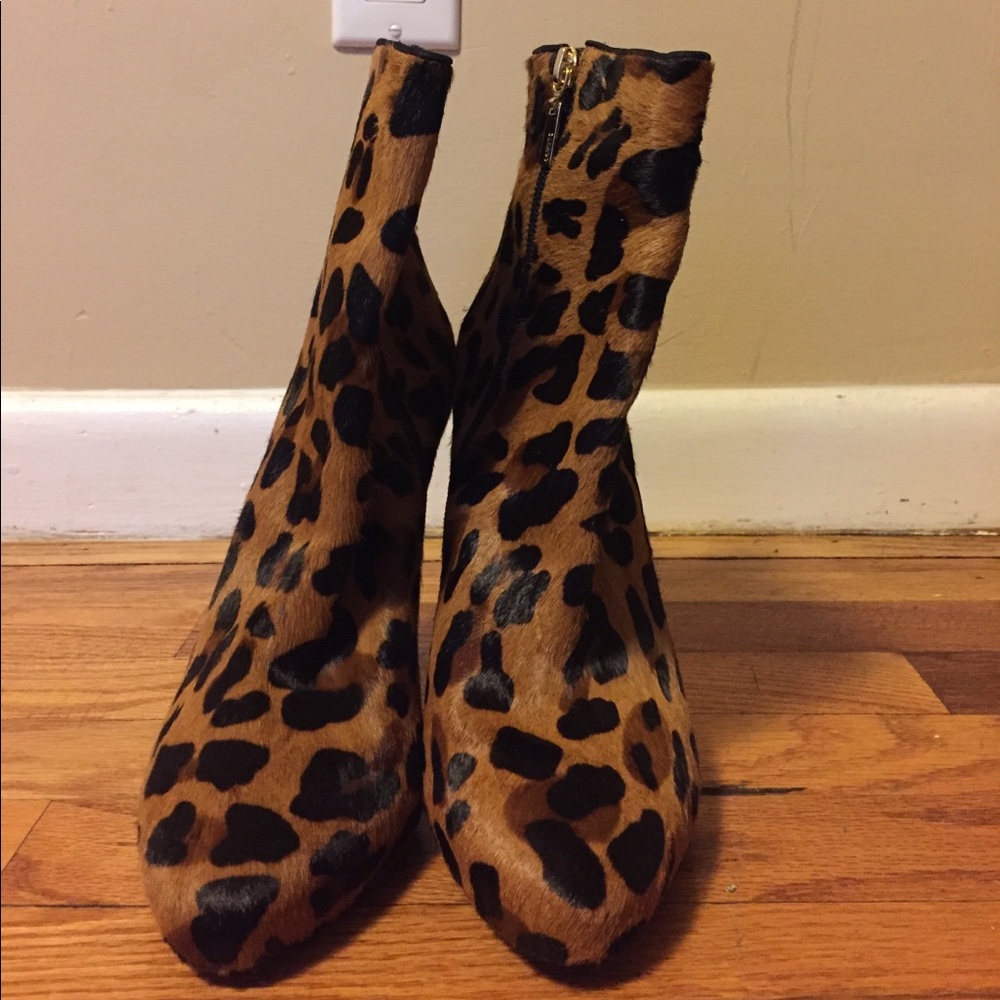 Schutz Leopard Booties