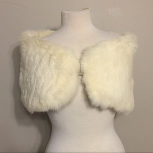 Vintage Accessories - Vintage authentic White Rabbit Fur Stole wrap Vintage Accessories - Vintage authentic White Rabbit Fur Stole wrap