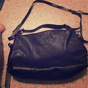 Black Heshe cross body with silver hardware