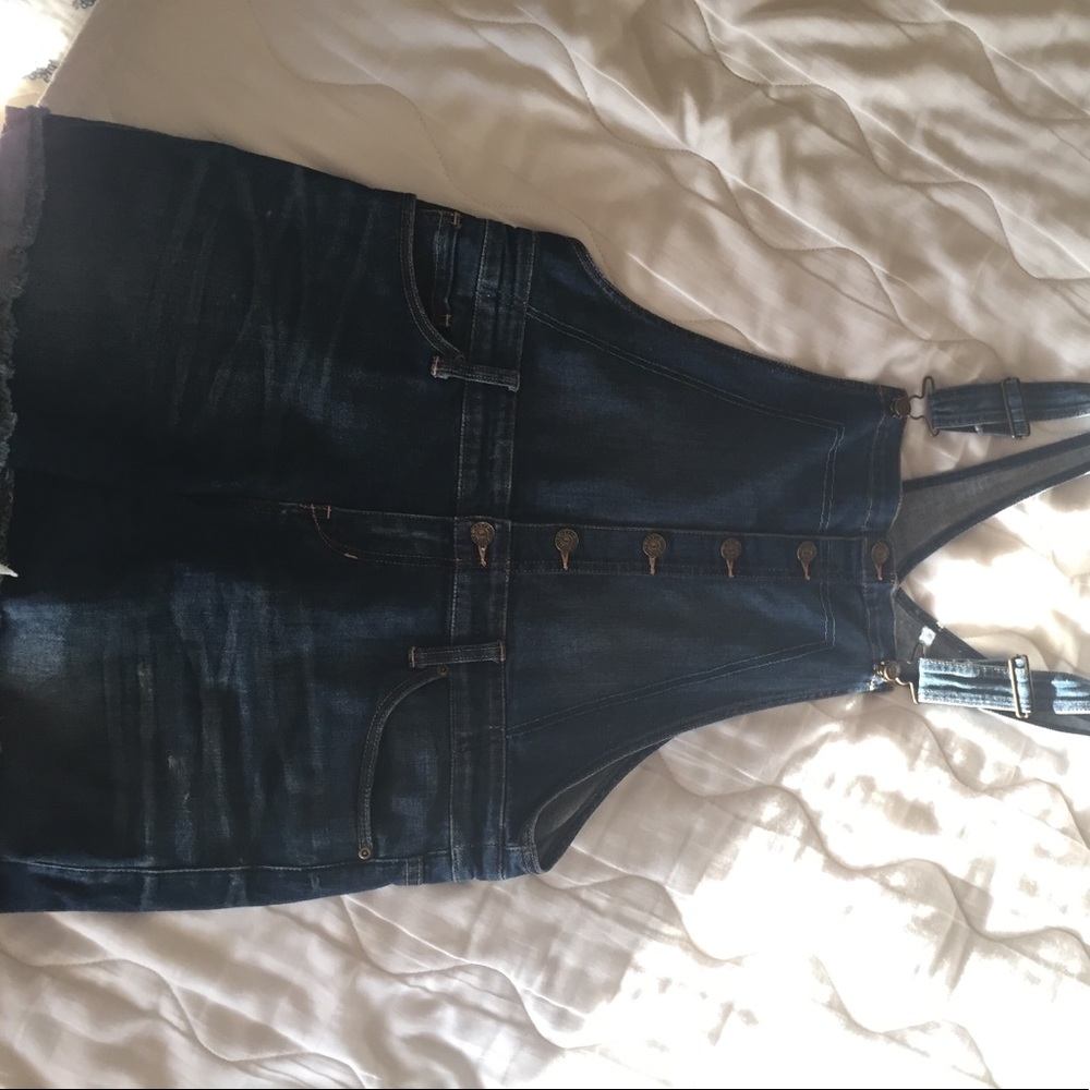 Juicy Couture denim short overalls