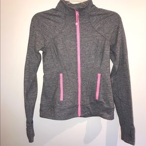 Grey and Pink Ivivva Perfect Your Practice Jacket