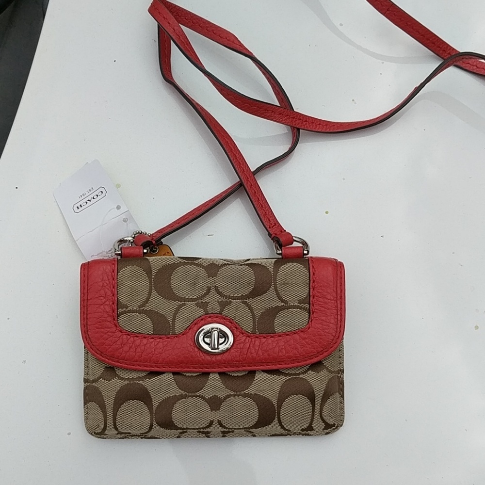 Coach wallet, with shoulder strap