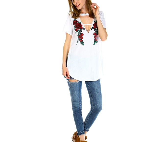 ‼️Clearance LAST Distressed Rose Tunic - Picture 6 of 8